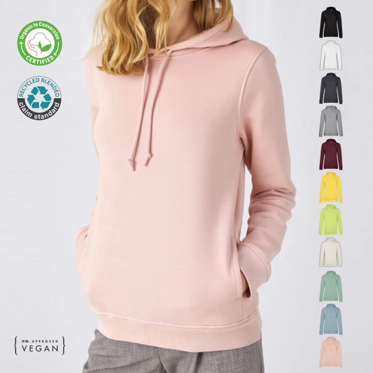 Polerón hooded con estampado personalizado para mujer